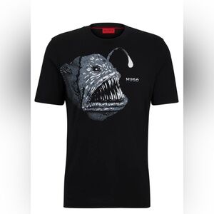 Hugo Boss - COTTON-JERSEY REGULAR-FIT T-SHIRT WITH SEASONAL ARTWORK - Black